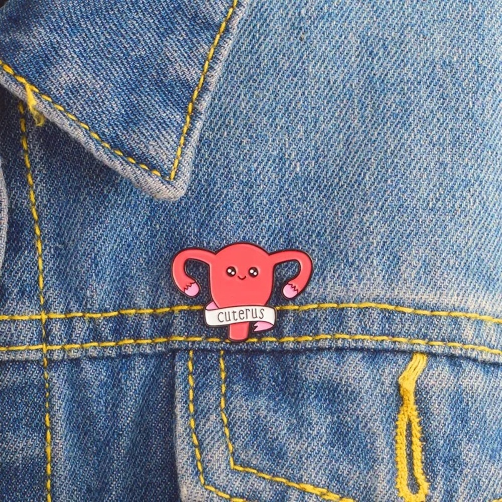 Uterus Enamel pins